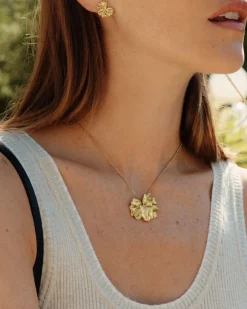 Edblad Korut|Kaikki Asusteet>kaulakoru Gerana Necklace L, Gold pleated