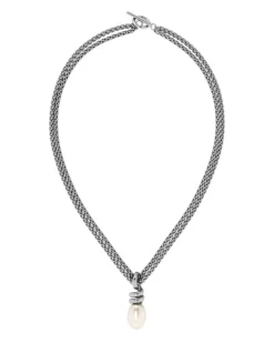 Edblad Korut|Kaikki Asusteet>kaulakorut Swivel Necklace Pearl L Steel, Stainless steel