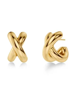 Edblad Korut|Kaikki Asusteet>korvakorut Alexa Hoops L, Gold pleated