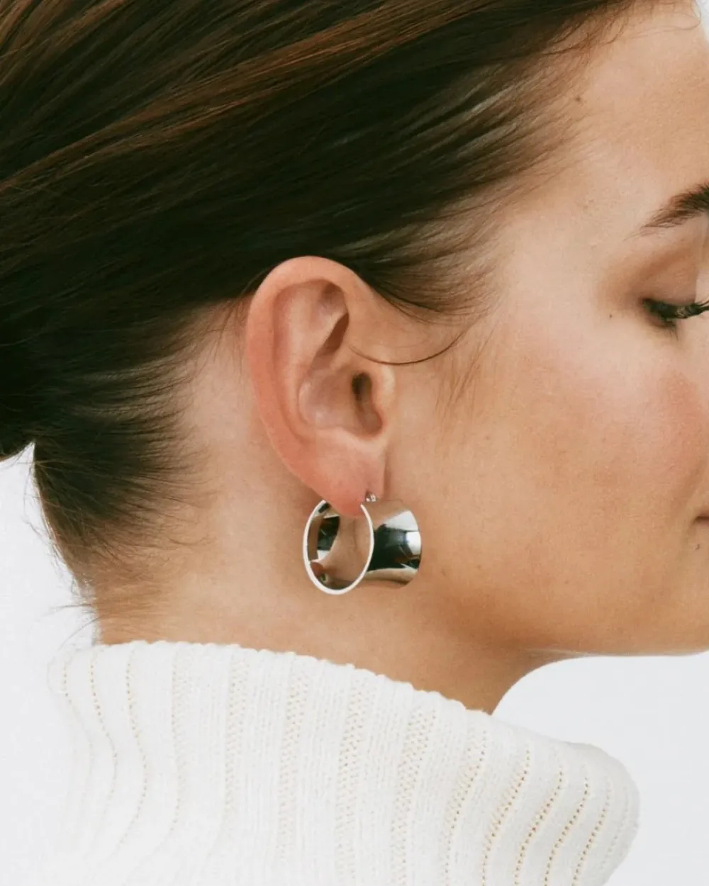 Edblad Korut|Kaikki Asusteet>korvakorut, CANE HOOPS L STEEL