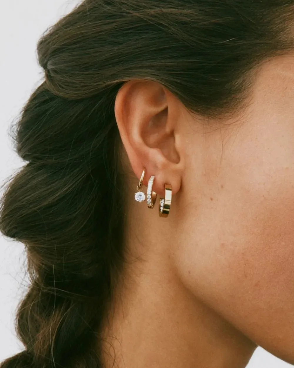 Edblad Korut|Kaikki Asusteet>korvakorut Crown Hoops Gold, Gold pleated