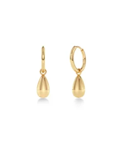 Edblad Korut|Kaikki Asusteet>korvakorut Drop Mini Hoops, Gold pleated