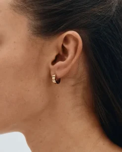 Edblad Korut|Kaikki Asusteet>korvakorut Fave Hoops Gold, Gold pleated