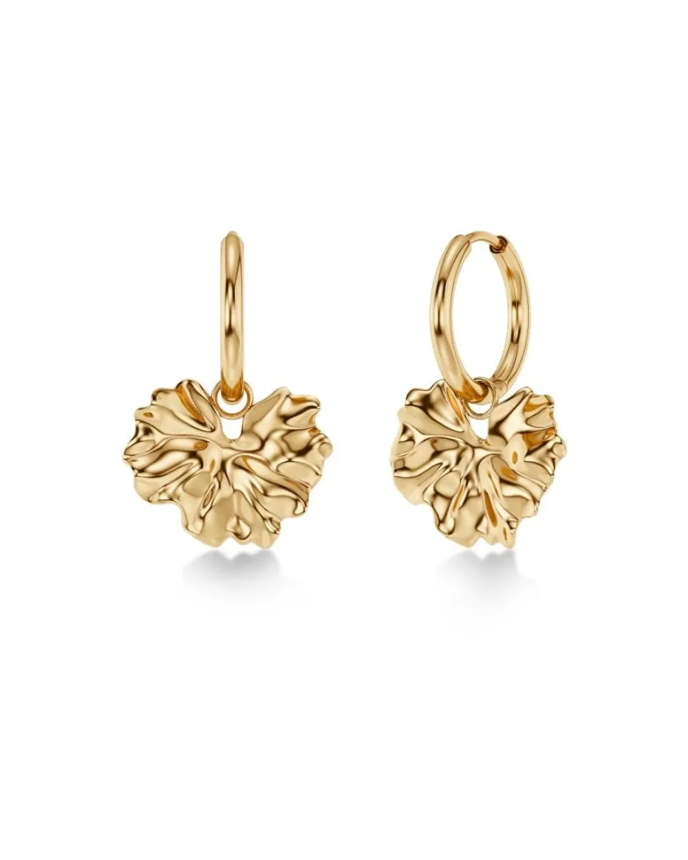 Edblad Korut|Kaikki Asusteet>korvakorut Gerana Hoops, Gold pleated