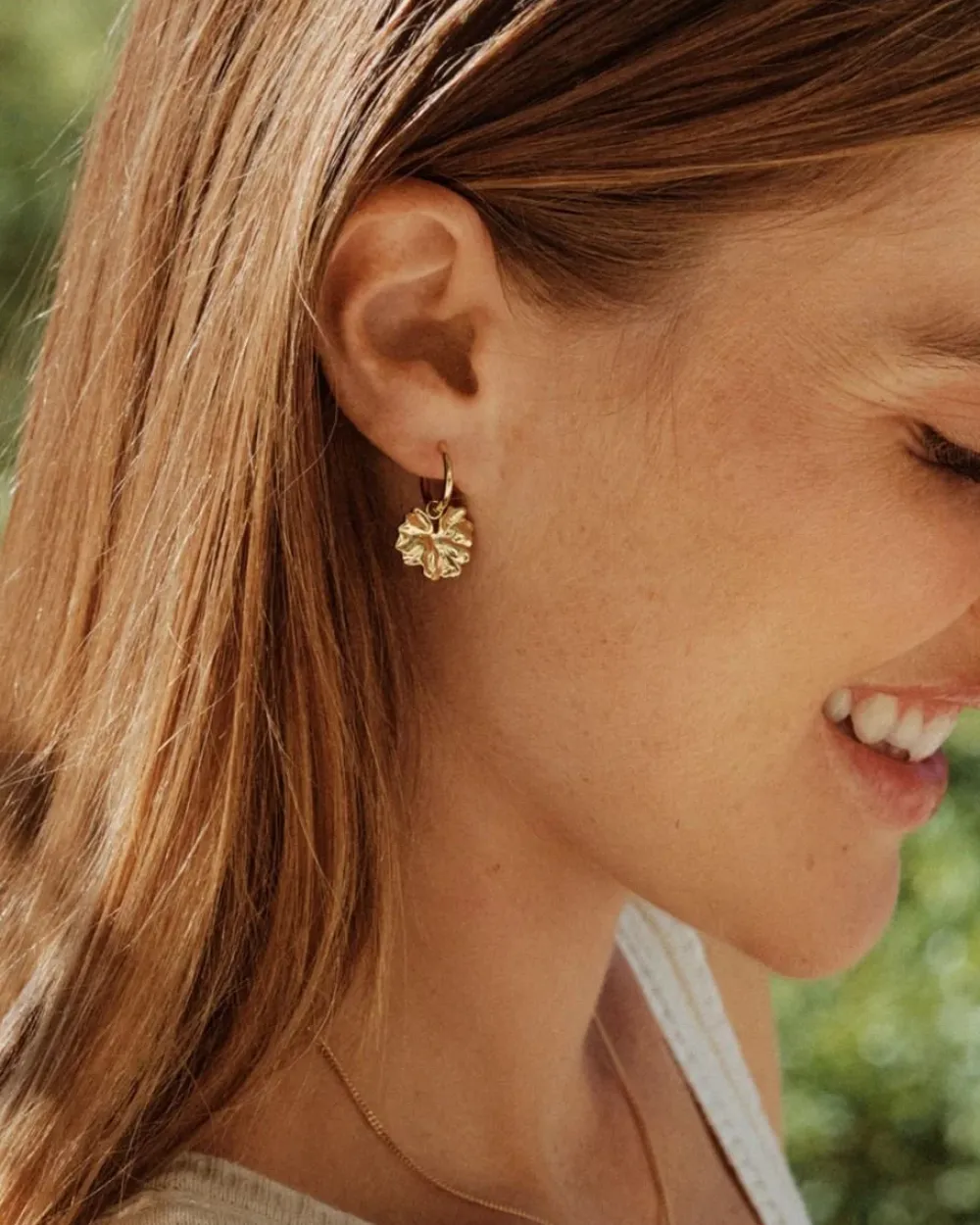 Edblad Korut|Kaikki Asusteet>korvakorut Gerana Hoops, Gold pleated