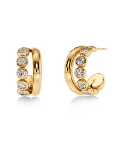 Edblad Korut|Kaikki Asusteet>korvakorut Grace Hoops L, Gold pleated