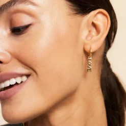 Edblad Korut|Kaikki Asusteet>korvakorut Love Hoops Gold, Gold pleated