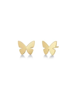 Edblad Korut|Kaikki Asusteet>korvakorut Papillon Studs Gold, Gold pleated