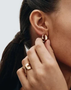 Edblad Korut|Kaikki Asusteet>korvakorut, PLIÉ HOOPS DOUBLE GOLD