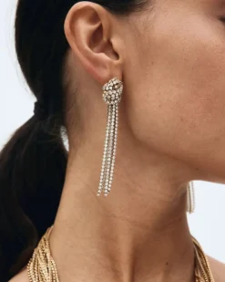 Edblad Korut|Kaikki Asusteet>korvakorut Revel Knot Earrings Gold, Gold pleated