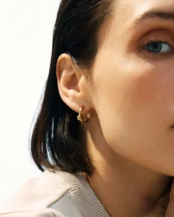 Edblad Korut|Kaikki Asusteet>korvakorut Swivel Hoops Gold, Gold pleated