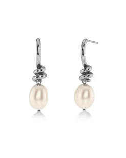 Edblad Korut|Kaikki Asusteet>korvakorut Swivel Earrings Pearl S, Stainless steel