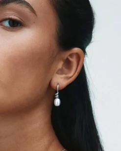 Edblad Korut|Kaikki Asusteet>korvakorut Swivel Earrings Pearl S, Stainless steel