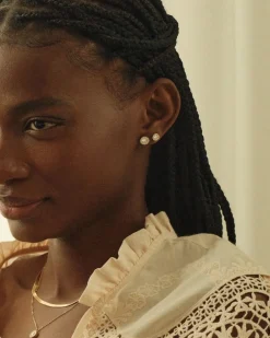 Edblad Korut|Kaikki Asusteet>korvakorut Thassos Studs Mini Gold, Gold pleated