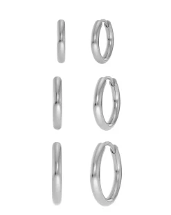 Edblad Korut|Kaikki Asusteet>korvakorut Triple Pair Hoops Steel, Stainless steel