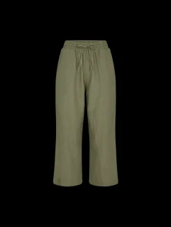 Freequent Suorat Housut Ja Kangashousut|Kaikki Housut Ja Farkut>Naisten housut LA PANT 7/8 LINEN Armeijanvihreä