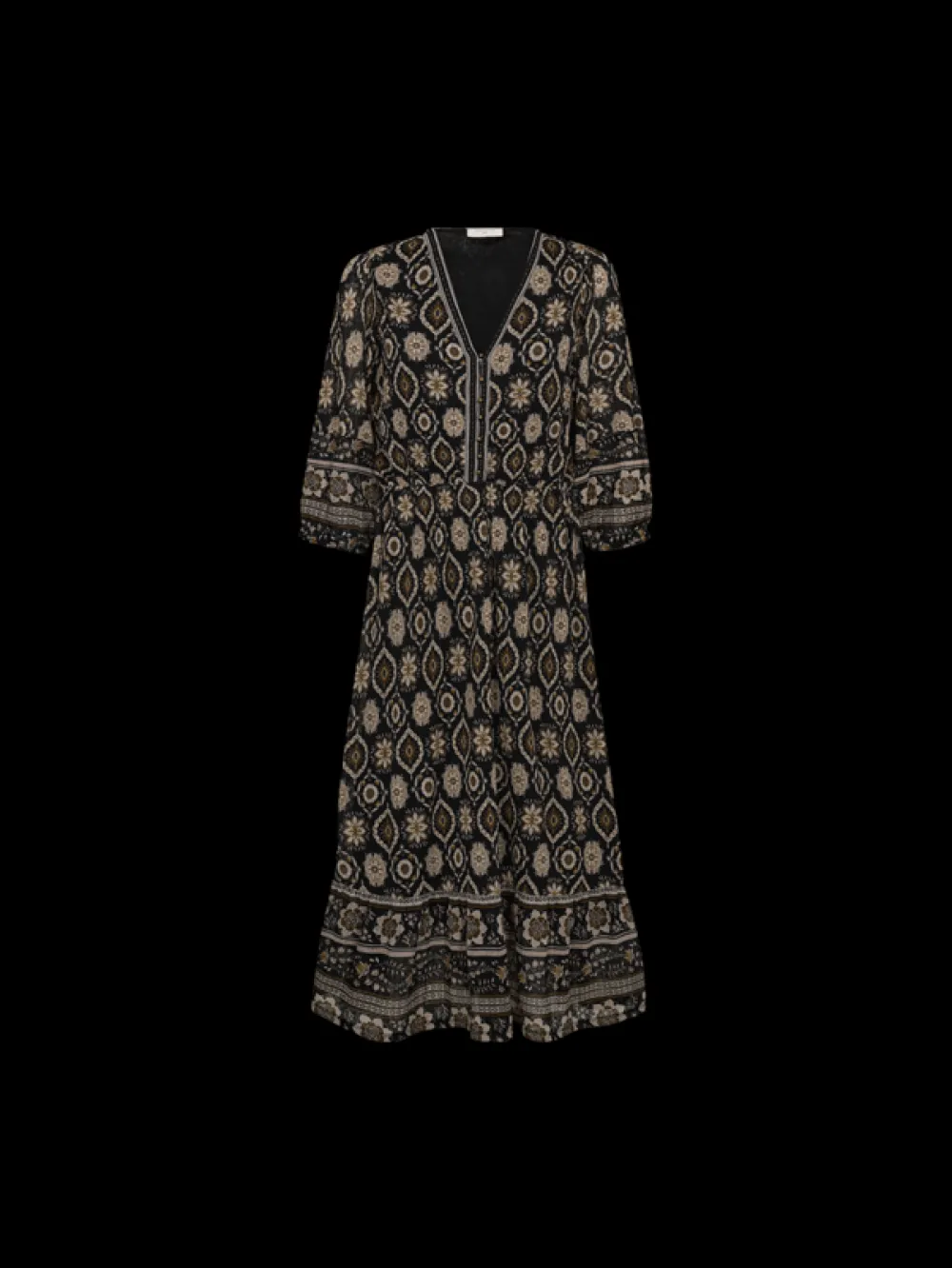 Freequent Mekot|Kaikki Mekot Ja Hameet>naisten mekko, NOMES DRESS Beige Kuosi