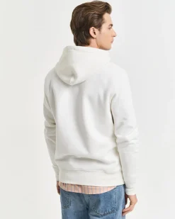Gant Hupparit|Kaikki Paidat>miesten collegehuppari, REG SHIELD HOODIE LUONNONVALKOINEN