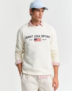 Gant Collegepaidat|Kaikki Paidat>miesten collegepusero, GRAPHIC C-NECK SWEATER