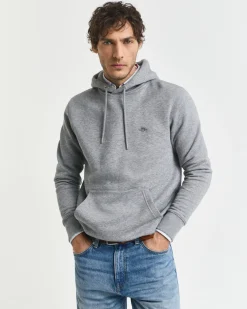 Gant Hupparit|Kaikki Paidat>miesten huppari REG SHIELD HOODIE, vaaleanharmaa