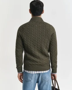 Gant Neulepuserot|Kaikki Neuleet>miesten neule, COTTON CABLE HALF ZIP