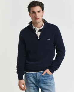 Gant Neulepuserot|Kaikki Neuleet>miesten neule, COTTON PIQUE HALF ZIP