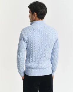 Gant Neulepuserot|Kaikki Neuleet>miesten neule, COTTON CABLE HALF ZIP