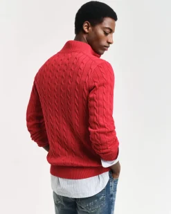 Gant Neulepuserot|Kaikki Neuleet>miesten neule, COTTON CABLE HALF ZIP