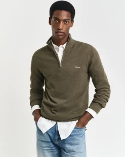 Gant Neulepuserot|Kaikki Neuleet>miesten neule, COTTON PIQUE HALF ZIP
