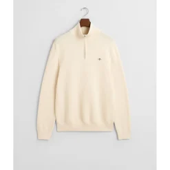 Gant Neulepuserot|Kaikki Neuleet>Miesten Neulepusero, COTTON MICRO TEXTURED HALF ZIP