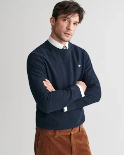 Gant Neulepuserot|Kaikki Neuleet>miesten neulepusero, K COTTON MICRO TEXTURED C-NECK