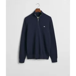 Gant Neulepuserot|Kaikki Neuleet>Miesten Neulepusero, COTTON MICRO TEXTURED HALF ZIP