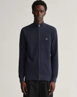 Gant Neuletakit|Kaikki Neuleet>Miesten Neuletakki, Cotton Pikee Zip Cardigan