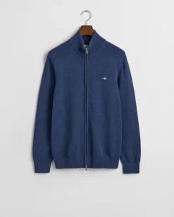 Gant Neuletakit|Kaikki Neuleet>miesten neuletakki Casual Cotton Zip Cardigan, sininen indigo