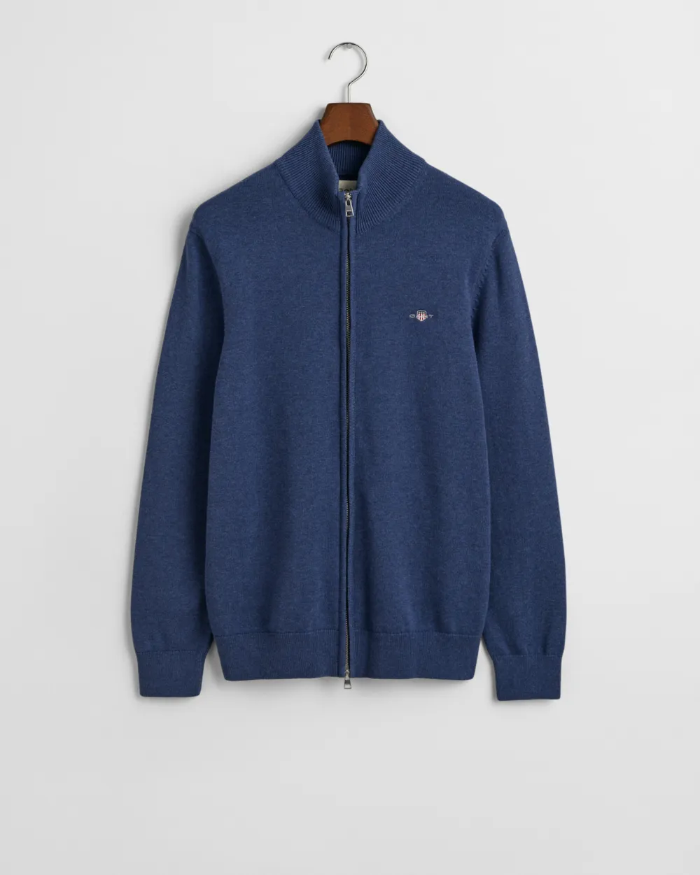 Gant Neuletakit|Kaikki Neuleet>miesten neuletakki Casual Cotton Zip Cardigan, sininen indigo