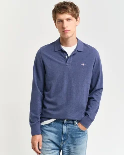 Gant Pikeepaidat|Kaikki Paidat>miesten paita, REG SHIELD LS PIQUE RUGGER Sininen, Indigo