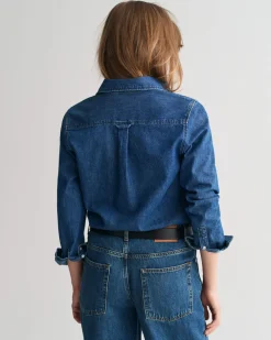 Gant Paitapuserot|Kaikki Paidat>Naisten Farkkupaita, REG DENIM SHIRT Indigo