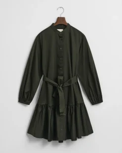 Gant Mekot|Kaikki Mekot Ja Hameet>naisten mekko, COTTON SATIN LS DRESS
