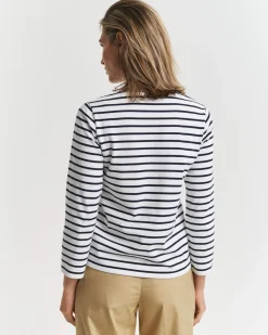 Gant Pitkähihaiset Paidat|Kaikki Paidat>naisten paita, REG BRETON C-NECK T-SHIRT n
