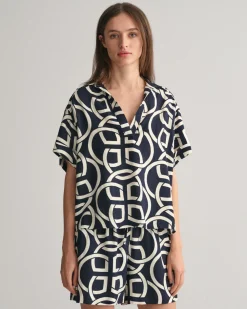 Gant T-Paidat|Kaikki Paidat>naisten paita, REL MONOGRAM PRINT SS POPOVER