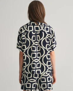 Gant T-Paidat|Kaikki Paidat>naisten paita, REL MONOGRAM PRINT SS POPOVER