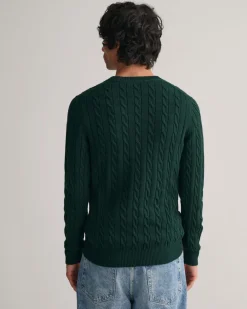 Gant Neulepuserot|Kaikki Neuleet>neule, COTTON CABLE Armeijanvihreä