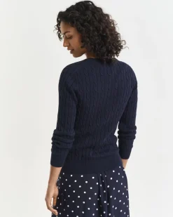 Gant Kaikki Paidat|Neulepuserot>neulepusero, STRECH COTTON CABLE C-NECK