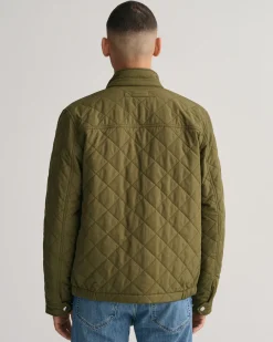 Gant Kevättakit|Tikkitakit>tikkitakki, QUILTED WINDCHEATER Armeijanvihreä