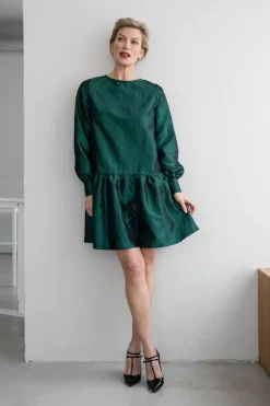 Gauhar Mekot|Kaikki Mekot Ja Hameet>Helsinki Naisten Mekko, TAFT DRESS GREEN