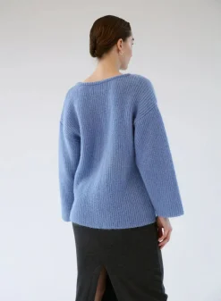 Gauhar Neuletakit|Kaikki Neuleet>Helsinki Naisten Neule, MOHAIR CARDIGAN AZURE
