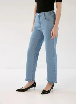 Gauhar Farkut|Kaikki Housut Ja Farkut>Naisten Farkut, DENIM WIDE FADED BLUE Indigo