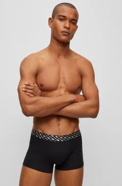 Hugo Boss Kaikki Asusteet|Alushousut>Miesten Bokserit 2-Pack, TRUNK 2P SILVER G