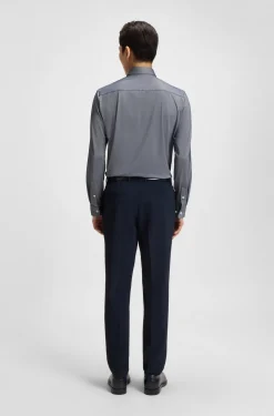 Hugo Boss Chinot Ja Kangashousut|Kauluspaidat>miesten kauluspaita, P-ROAN PERFORMANCE STRECH OXFORD