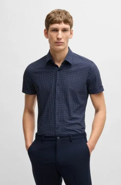 Hugo Boss Kauluspaidat>miesten kauluspaita, P-HANK SS PERFORMANCE SHIRT